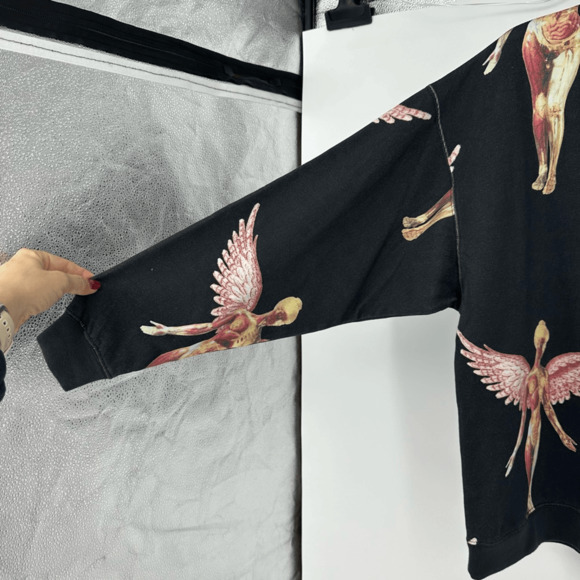 R13 Nirvana Printed Cotton Sweatshirt Unisex Size XS Oversized Angel Graphic NWT - Picture 11 of 12